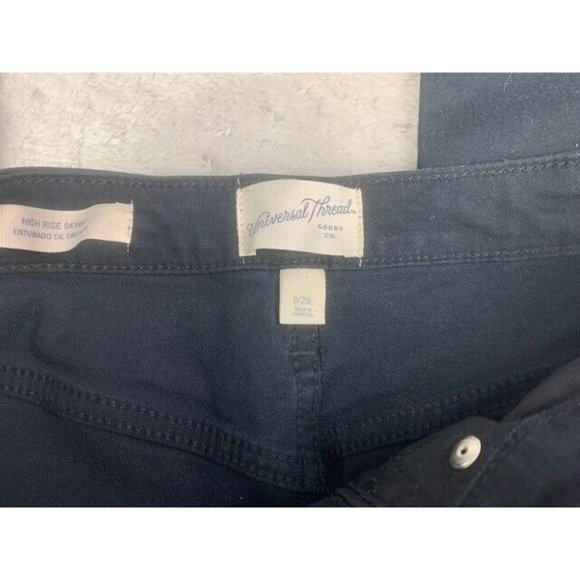 Universal Thread Size 8 Womens Jeans Black High Rise Skinny Stretch - Picture 6 of 6